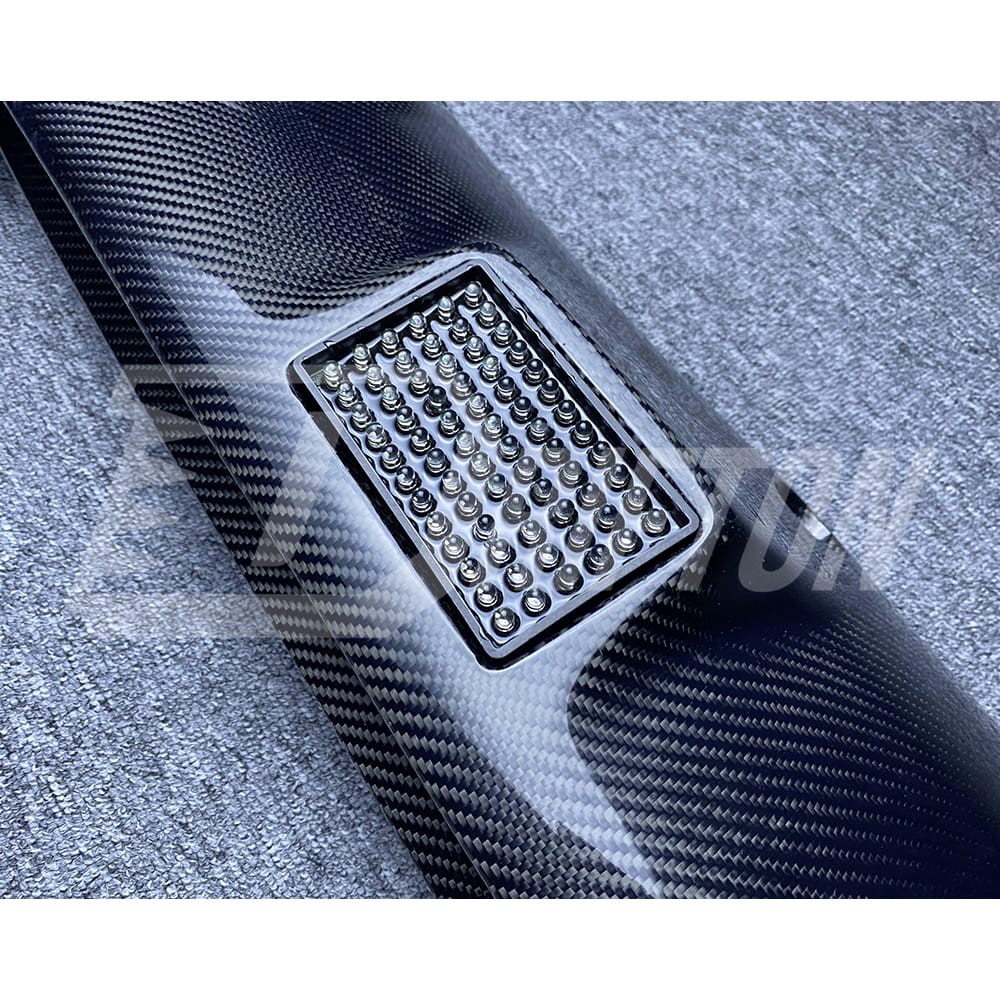 LED Brake Light Carbon Fiber Rear Diffuser For BMW M8 F91 2020-2024