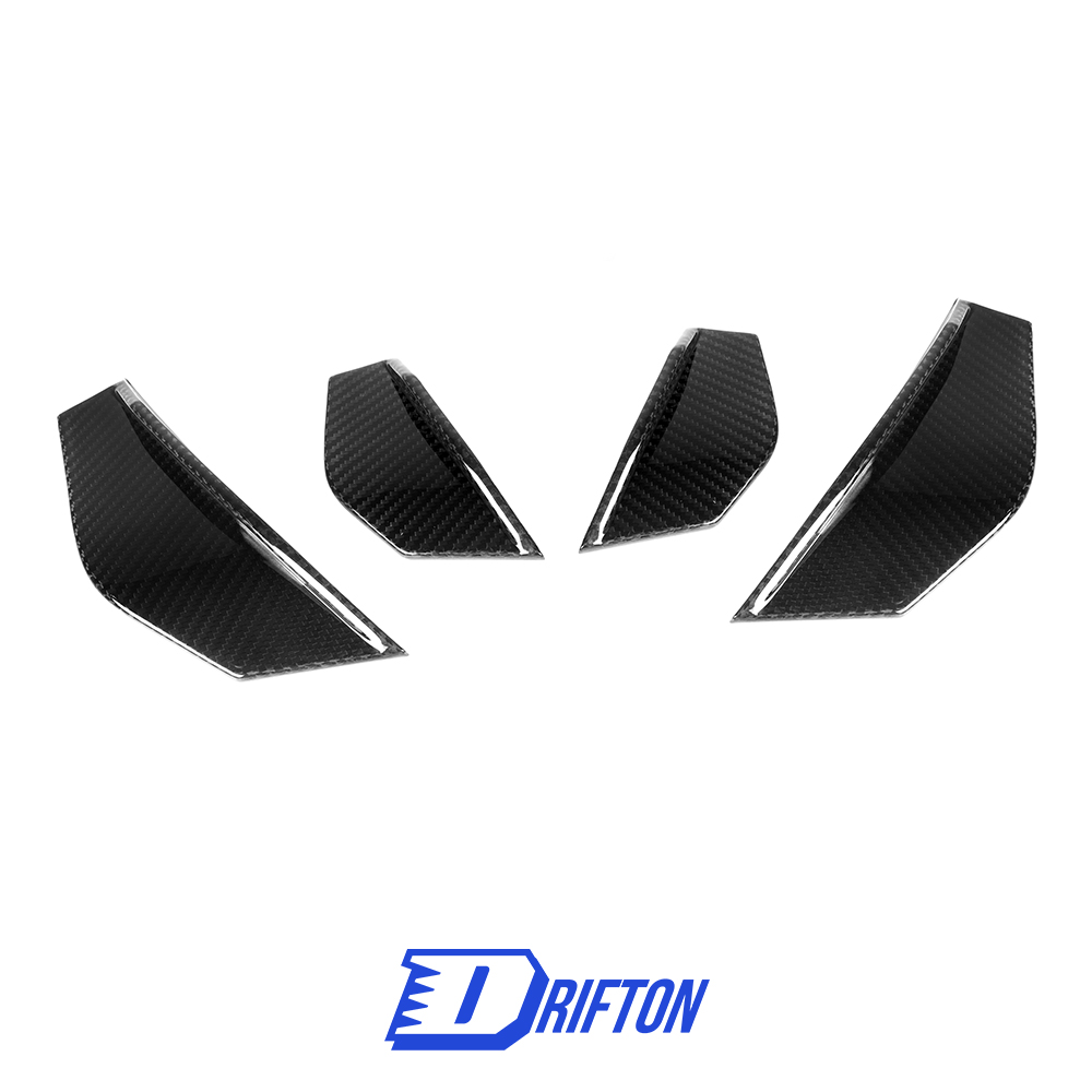 SQ Style Dry Carbon Fiber Front Bumper Canards For BMW M2 M2C F87 2016-2019