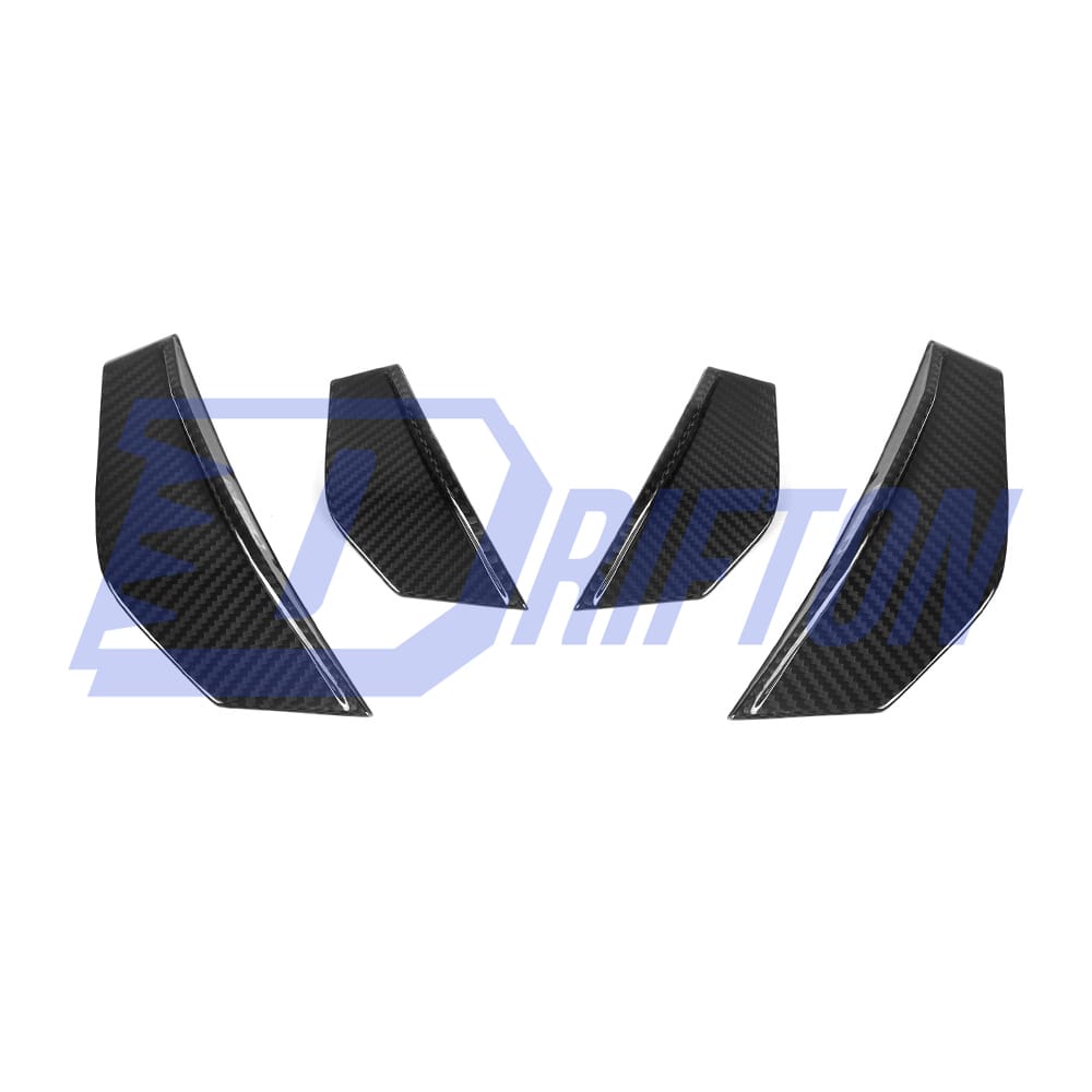 SQ Style Dry Carbon Fiber Front Bumper Canards For BMW M2 M2C F87 2016-2019