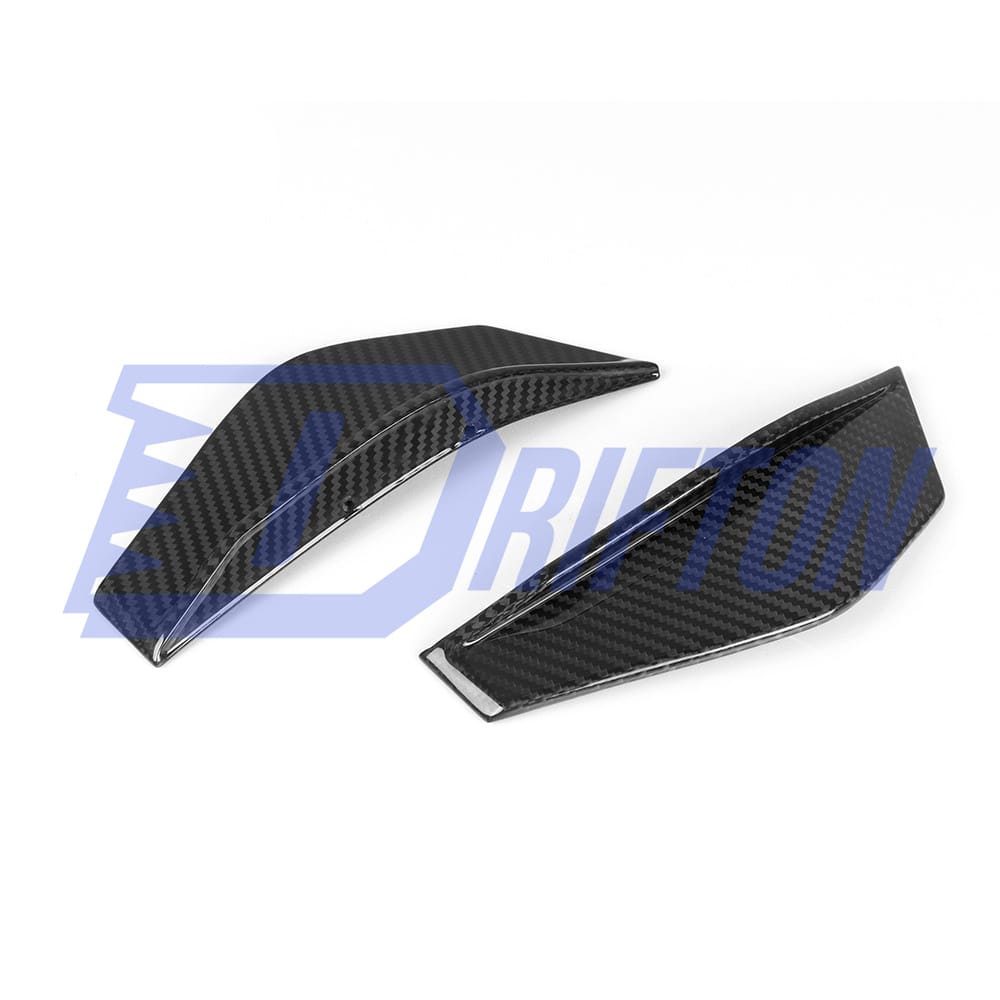SQ Style Dry Carbon Fiber Front Bumper Canards For BMW M2 M2C F87 2016-2019