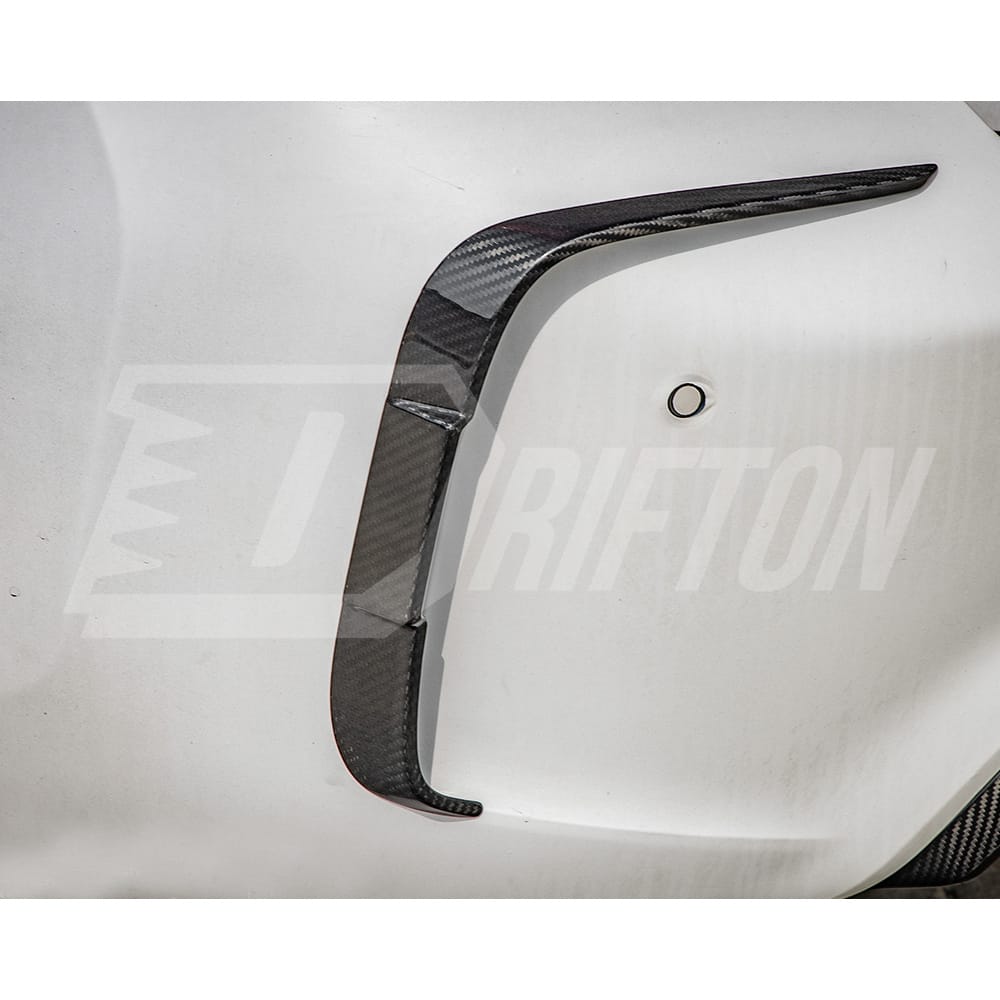 SQ Style Dry Carbon Fiber Rear Bumper Side Vents Trim For BMW M2 M2C F87 2016-2019