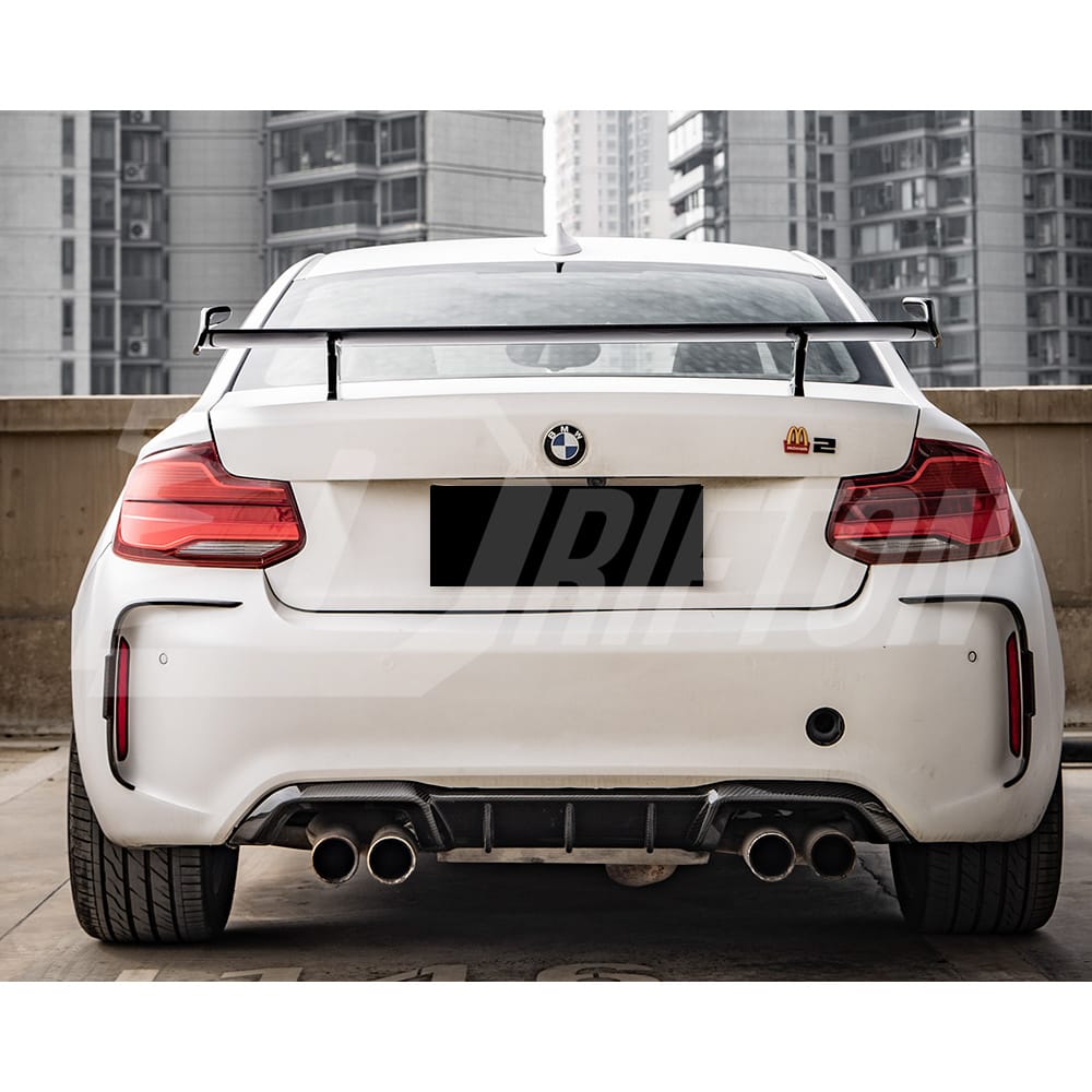 SQ Style Dry Carbon Fiber Rear Bumper Side Vents Trim For BMW M2 M2C F87 2016-2019