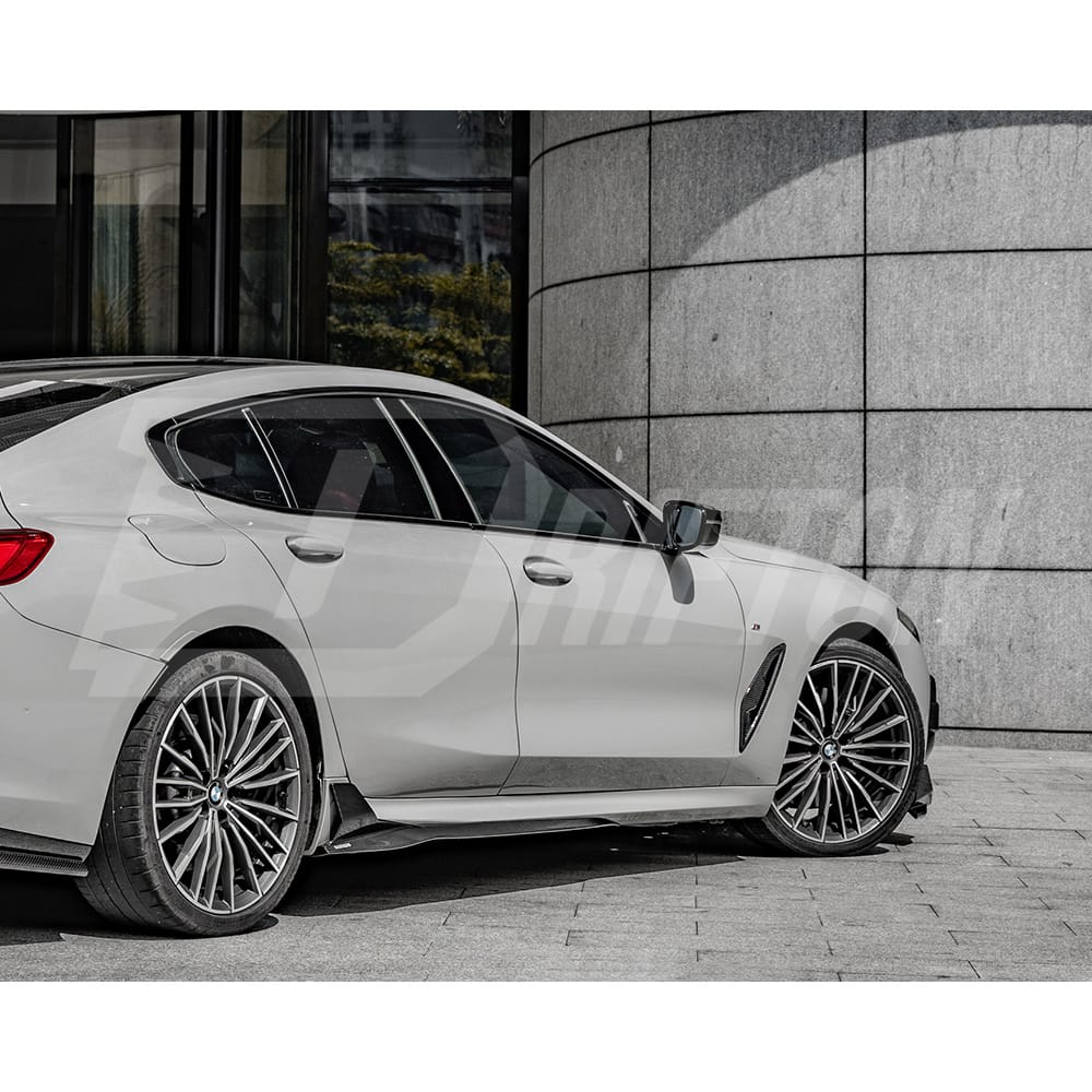 SQ Style Dry Carbon Side Skirt Splitters For BMW 8 Series G14 G15 G16 2018-2022