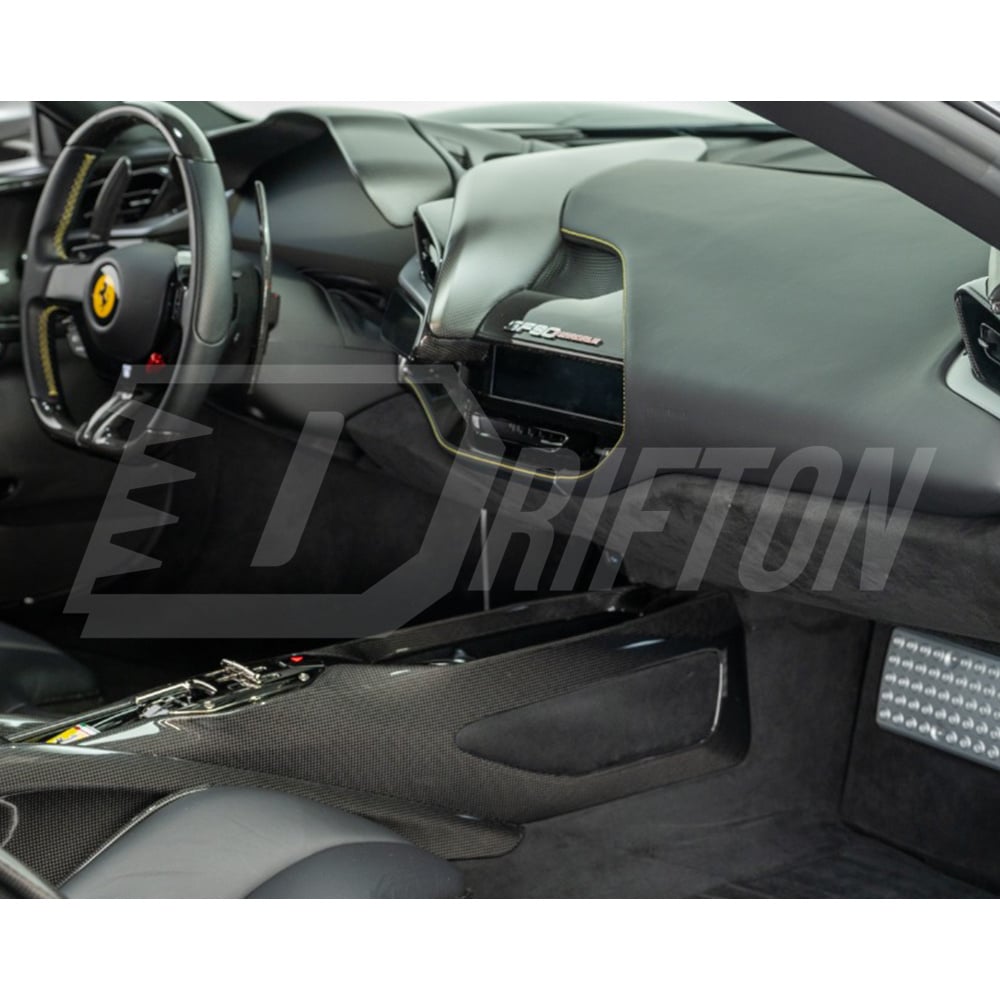 Dry Carbon Fiber Interiors Kits Central Console Side Panels For Ferrari SF90