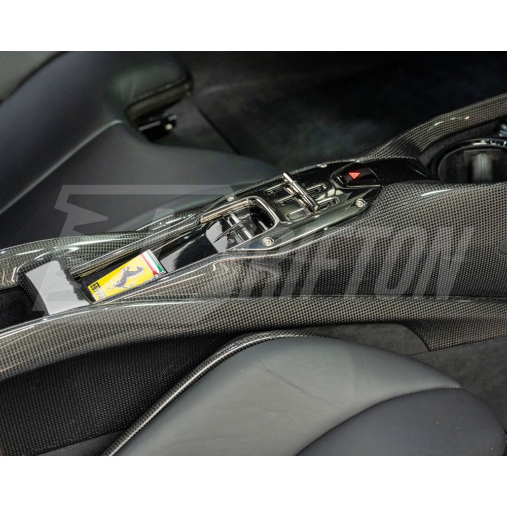 Dry Carbon Fiber Interiors Kits Central Console Side Panels For Ferrari SF90
