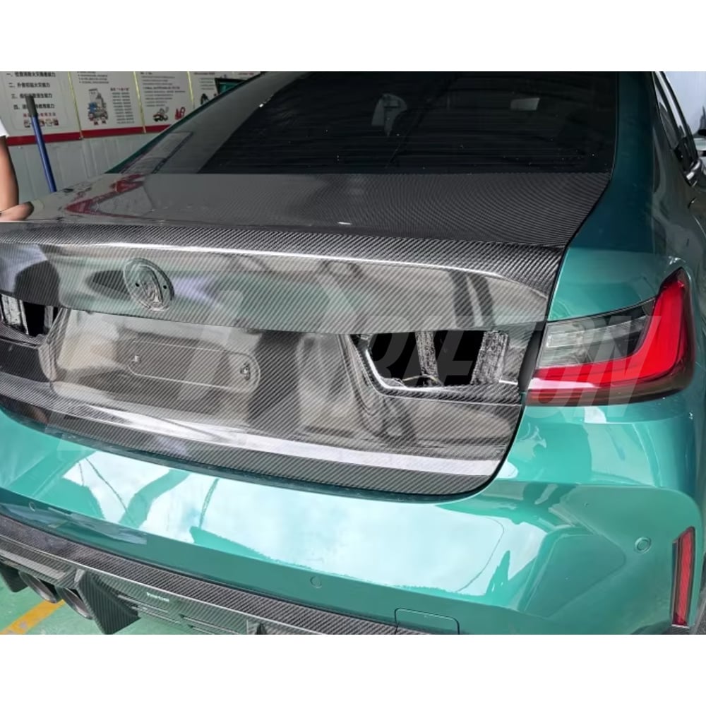 OEM Style Dry Carbon Fiber Rear Trunk For BMW G80 M3 2020-2024