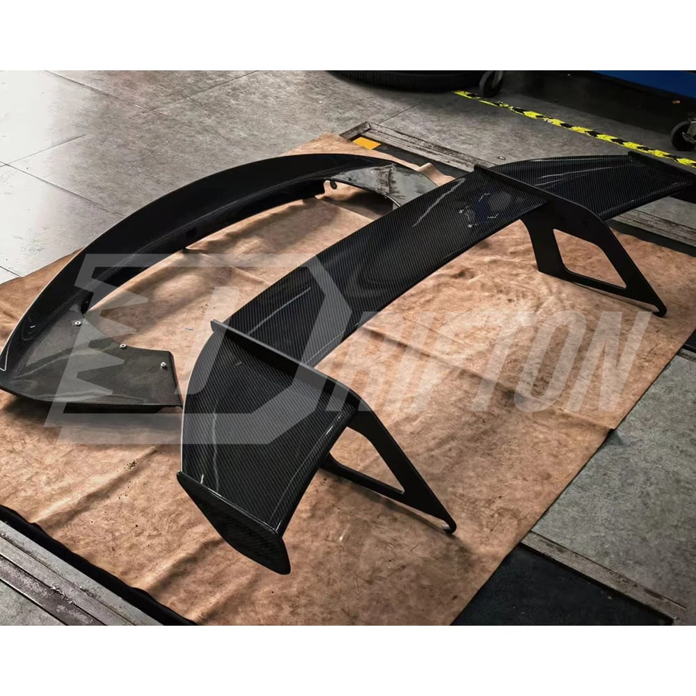XX Style Dry Carbon Fiber GT Wing Rear Spoiler With Base Lid For Ferrari SF90