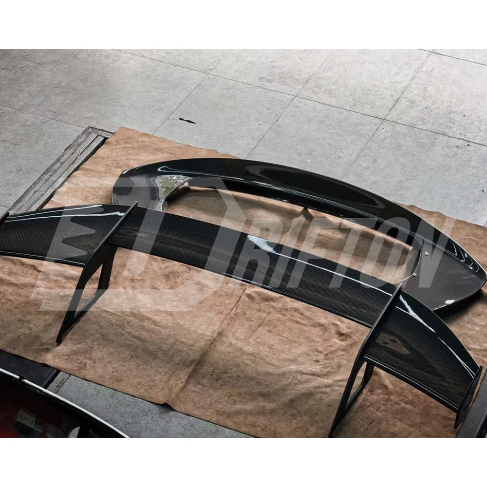 XX Style Dry Carbon Fiber GT Wing Rear Spoiler With Base Lid For Ferrari SF90