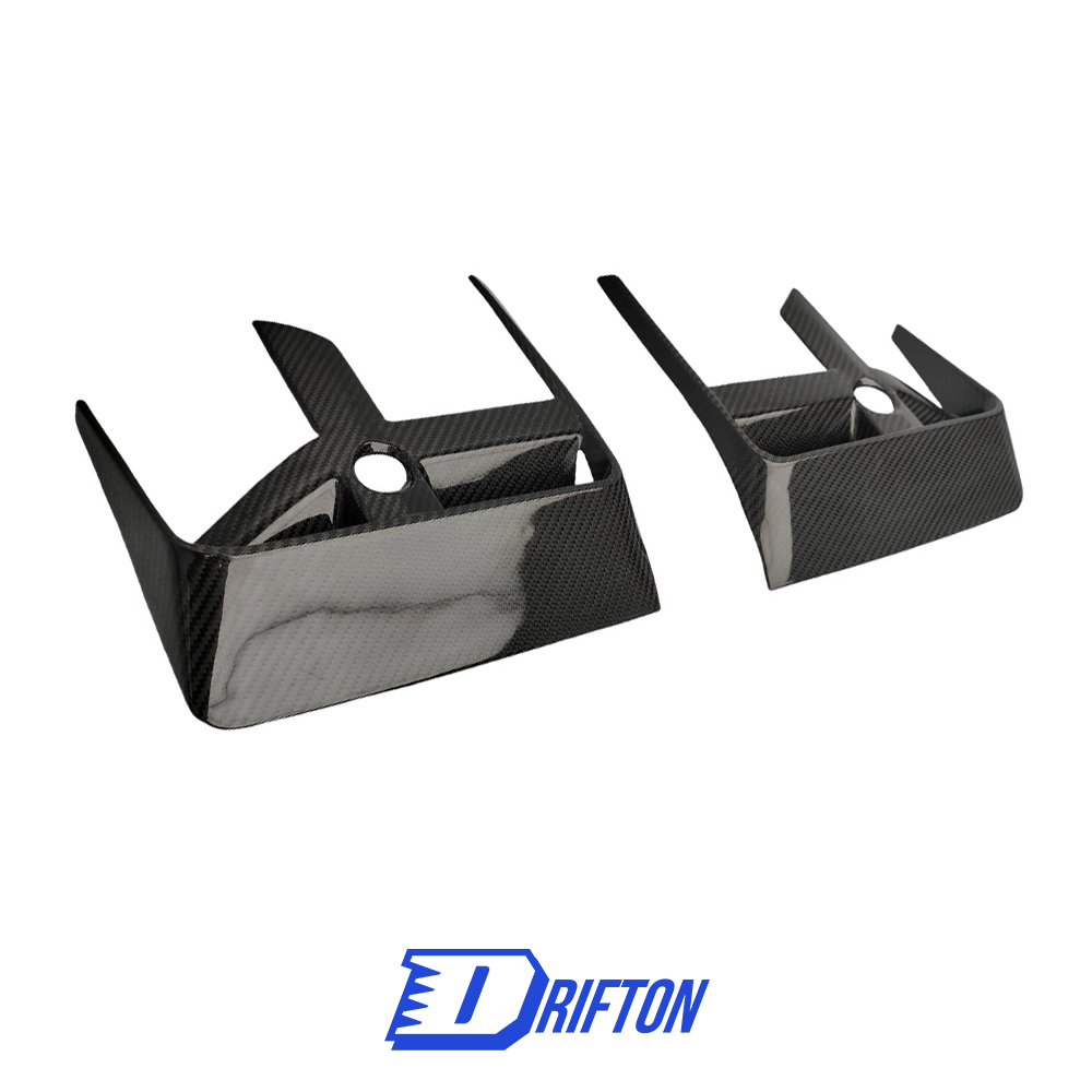 Mansory Style Dry Carbon Fiber Front Bumper Vents Canards For BMW 7 Series G70 2023-ON