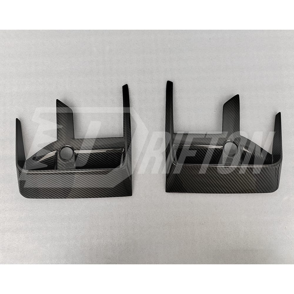 Mansory Style Dry Carbon Fiber Front Bumper Vents Canards For BMW 7 Series G70 2023-ON