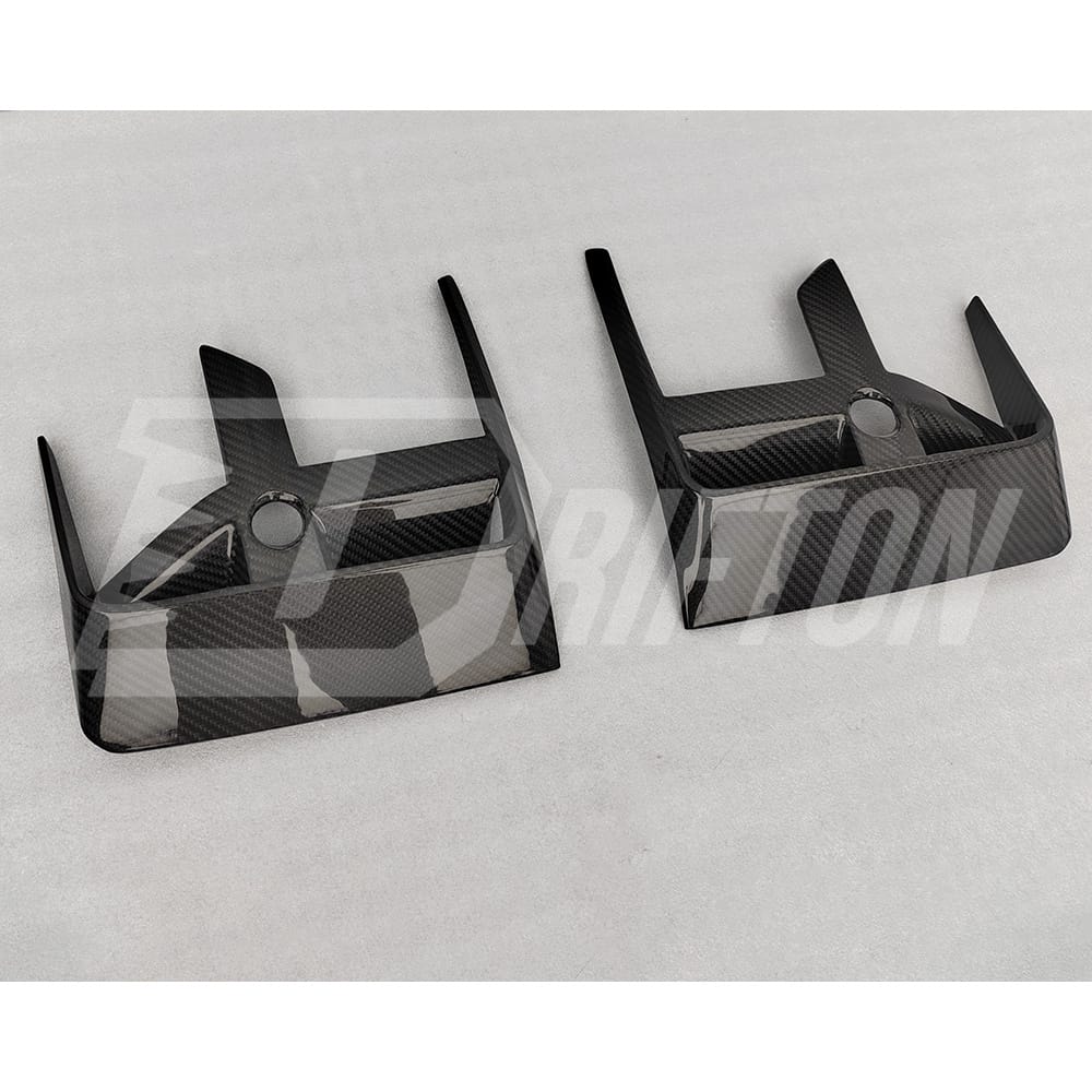 Mansory Style Dry Carbon Fiber Front Bumper Vents Canards For BMW 7 Series G70 2023-ON