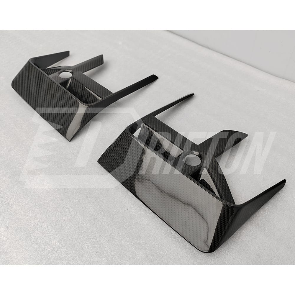 Mansory Style Dry Carbon Fiber Front Bumper Vents Canards For BMW 7 Series G70 2023-ON