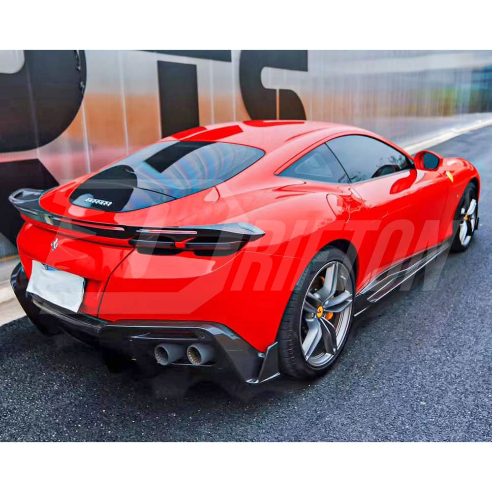 Mansory Style Dry Carbon Fiber Rear Spoiler Wing For Ferrari Roma 2020-2025