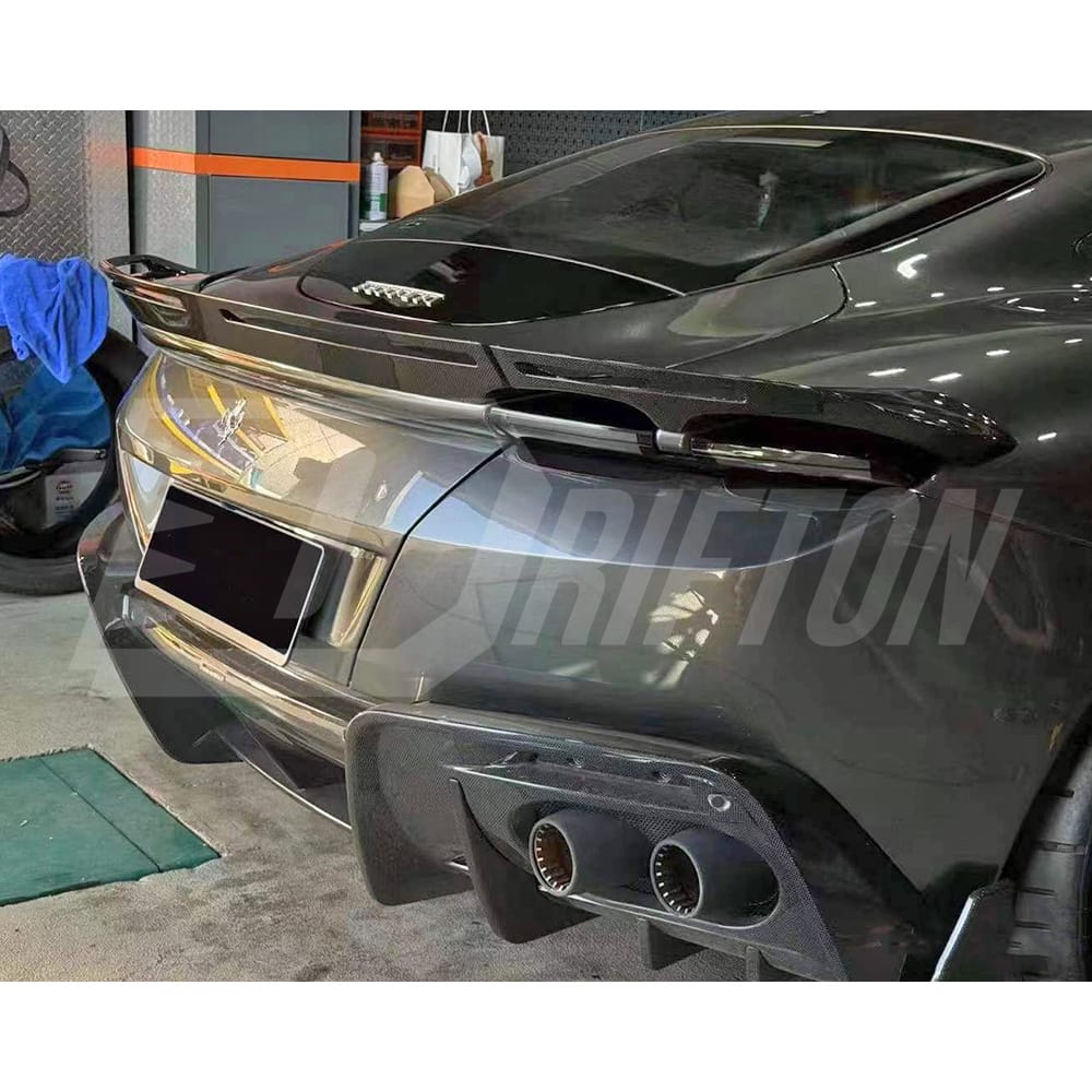 Mansory Style Dry Carbon Fiber Rear Spoiler Wing For Ferrari Roma 2020-2025