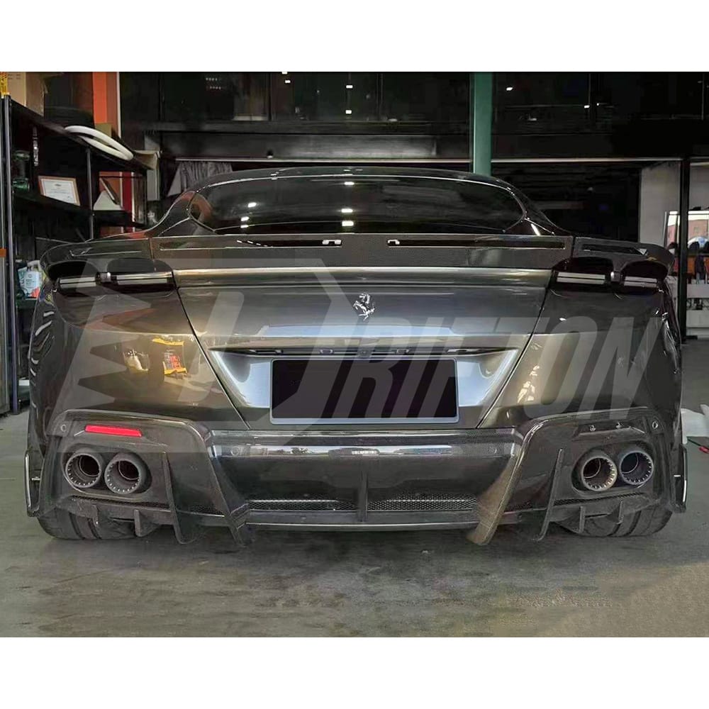 Mansory Style Dry Carbon Fiber Rear Spoiler Wing For Ferrari Roma 2020-2025