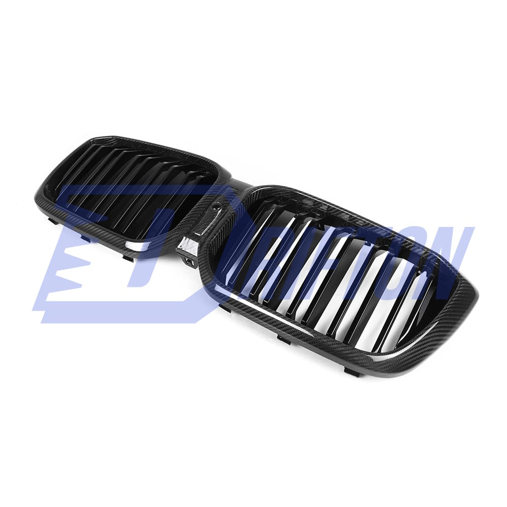 Dry Carbon Fiber Front Bumper Grille For BMW X3 G01 G08 X4 G02 LCI 2022-2024