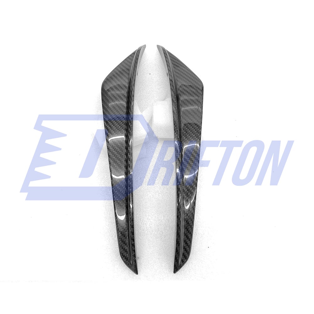 MIW Style Dry Carbon Fiber Front Bumper Canards For Porsche 911 992 Carrera S 2019-2023