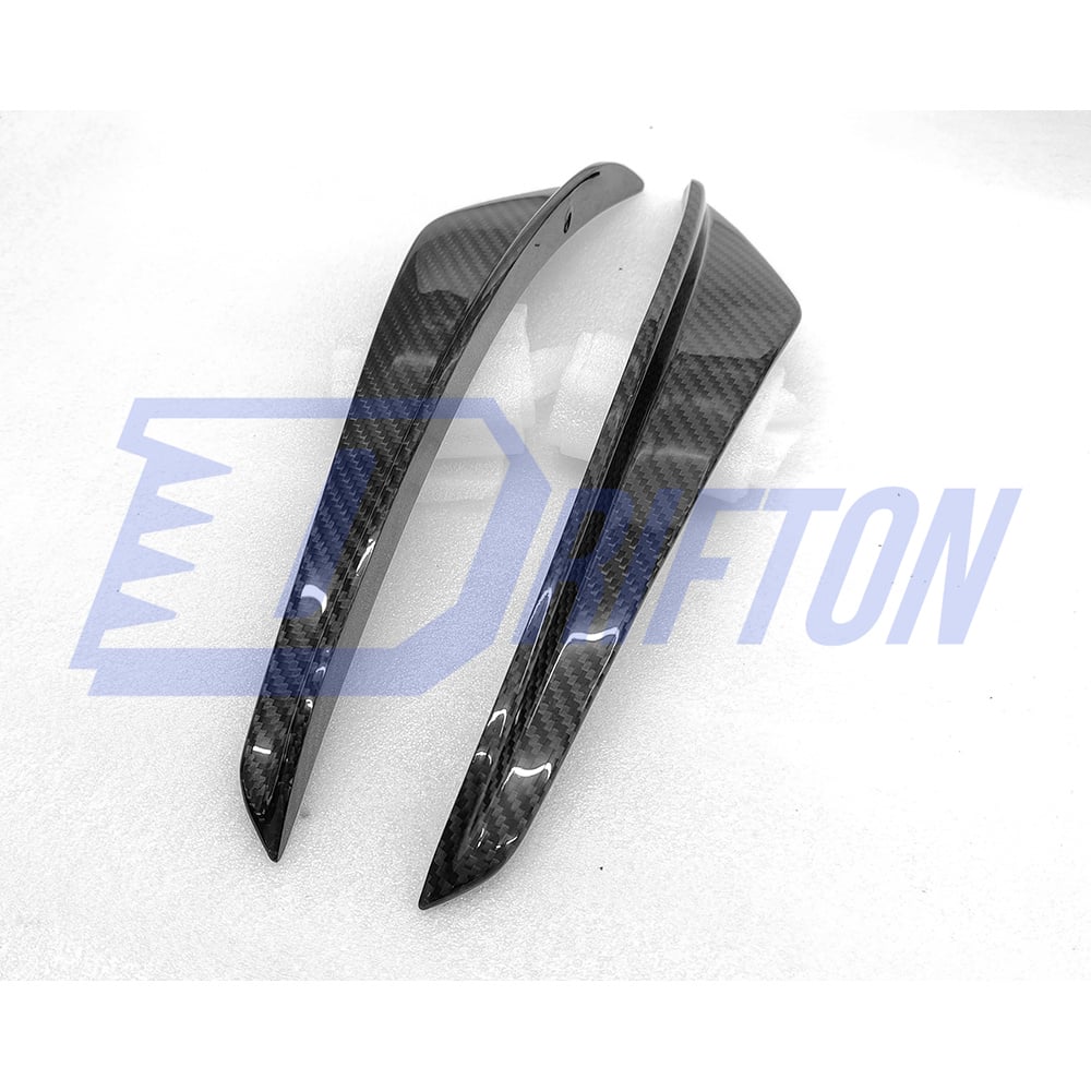 MIW Style Dry Carbon Fiber Front Bumper Canards For Porsche 911 992 Carrera S 2019-2023