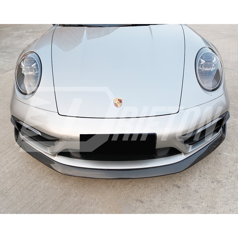 MIW Style Dry Carbon Fiber Front Lip For Porsche 911 992 Carrera S 2019-2023
