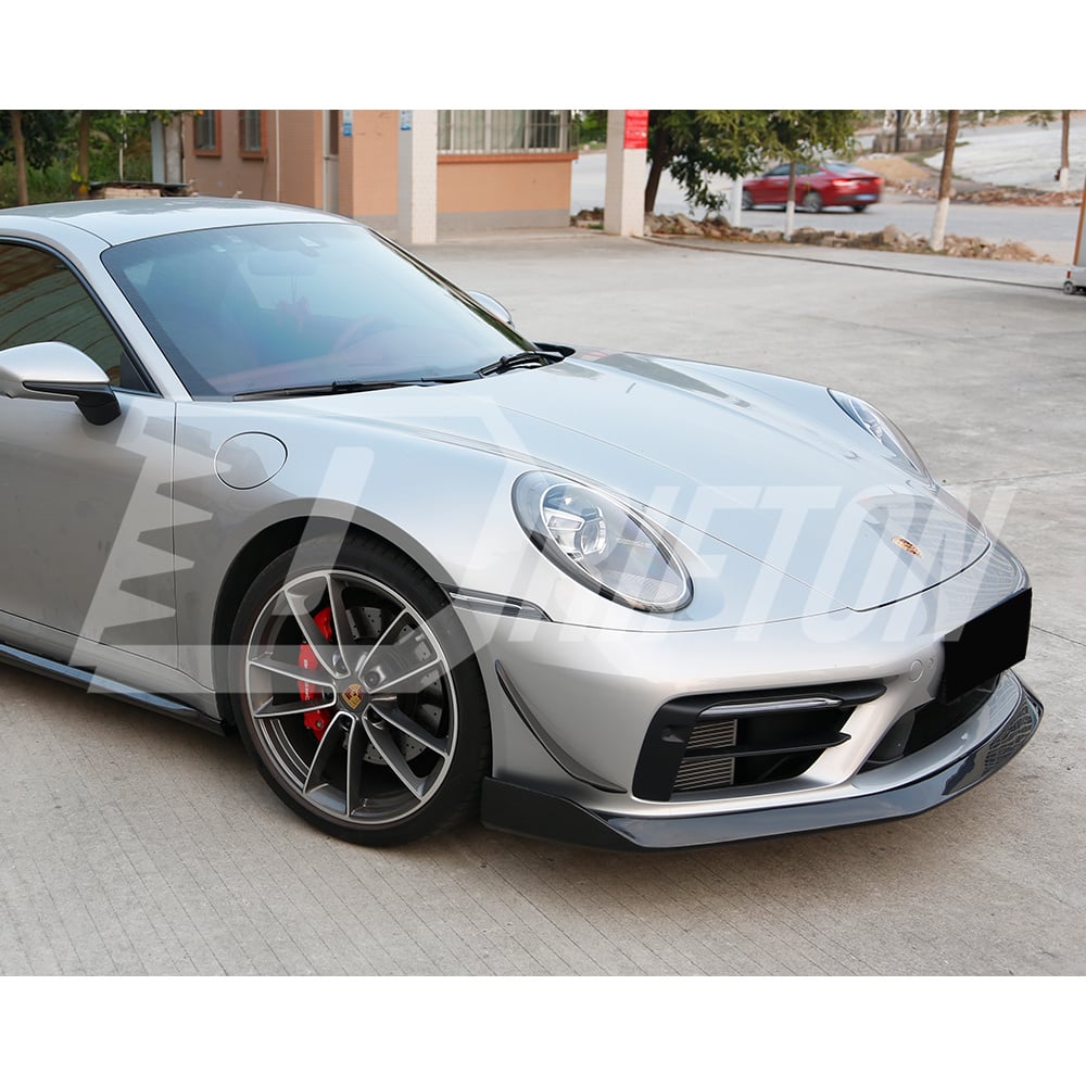 MIW Style Dry Carbon Fiber Front Lip For Porsche 911 992 Carrera S 2019-2023