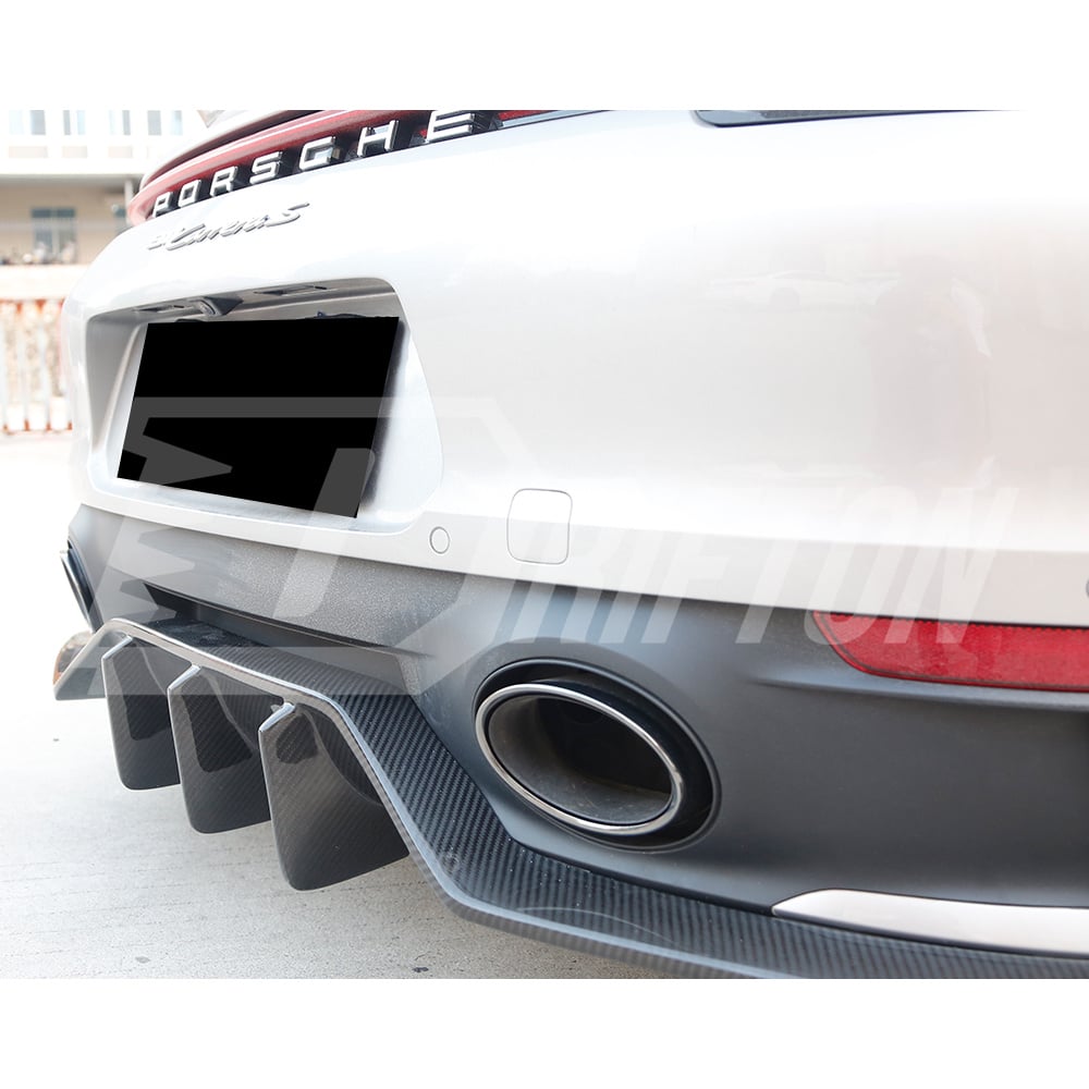 MIW Style Dry Carbon Fiber Rear Diffuser For Porsche 911 992 Carrera S 2019-2023