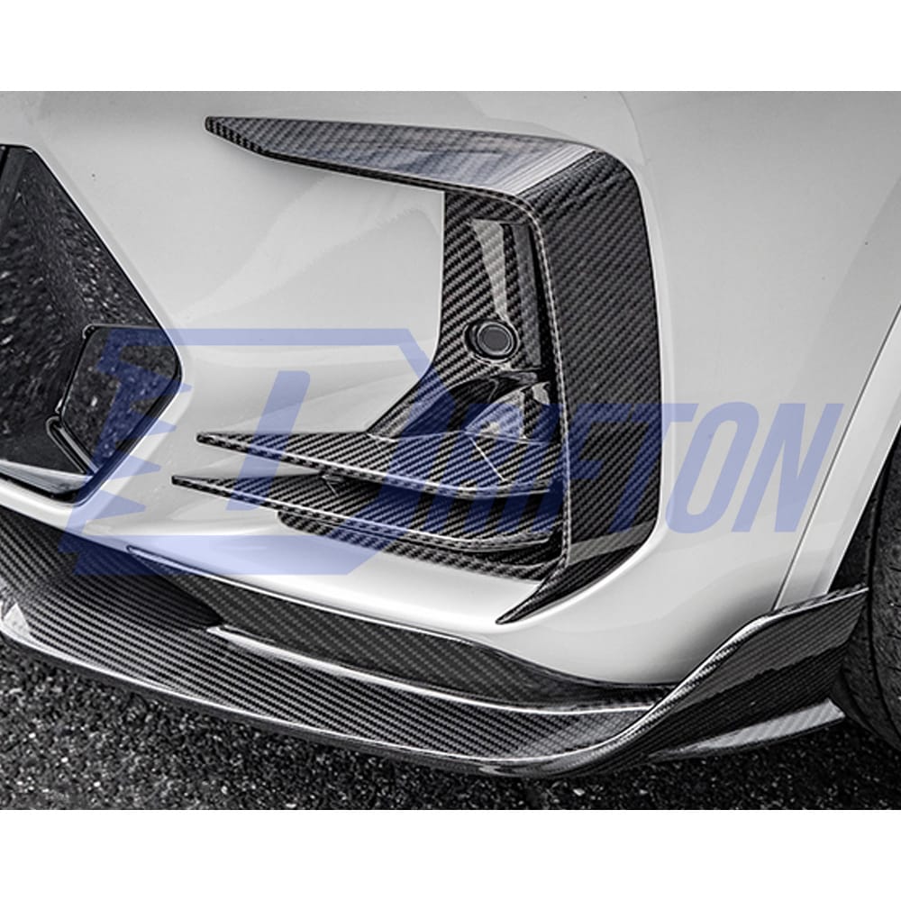 SQ Style Dry Carbon Fiber Front Bumper Side Vents For BMW X3 G01 G08 X4 G02 LCI 2022-2024