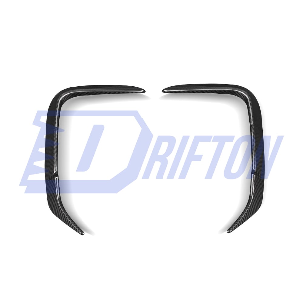 SQ Style Dry Carbon Fiber Rear Bumper Side Canards For BMW X3 G01 G08 LCI 2022-2024