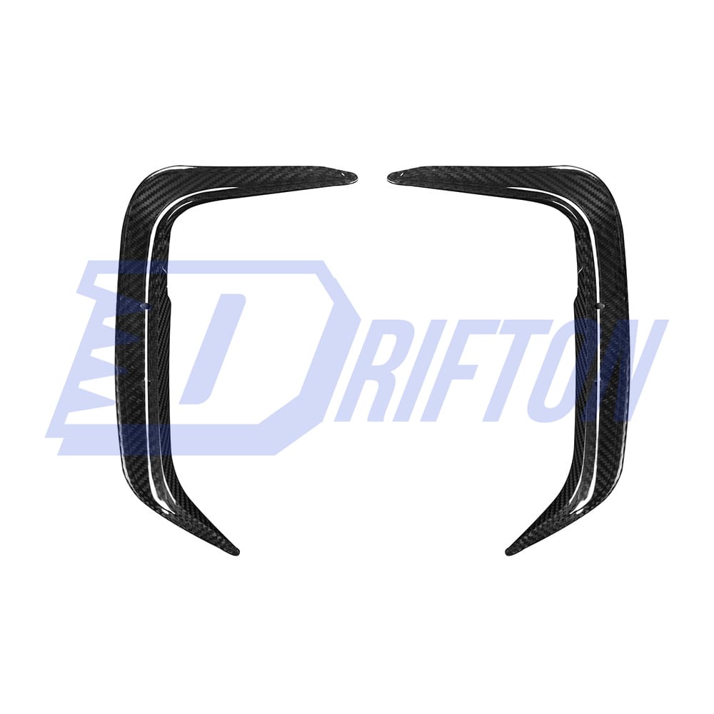 SQ Style Dry Carbon Fiber Rear Bumper Side Canards For BMW X3 G01 G08 LCI 2022-2024