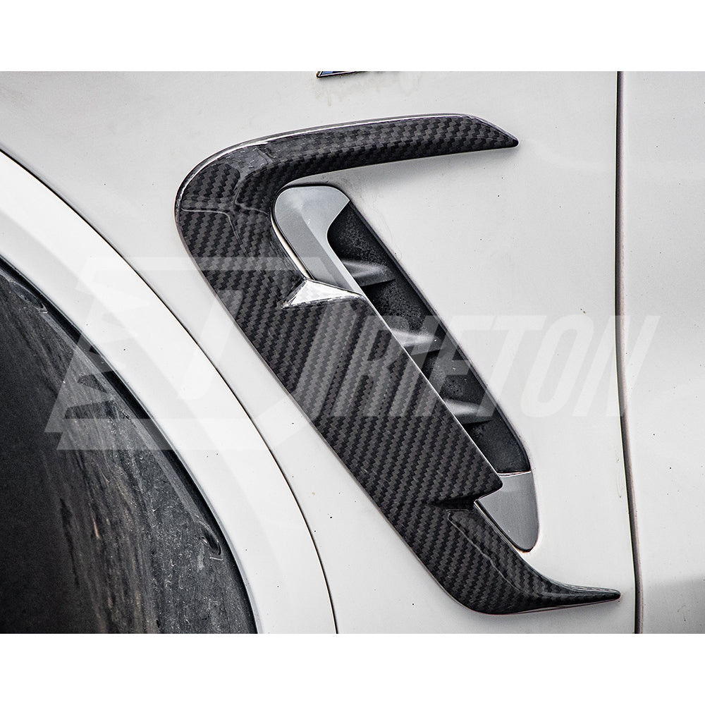 SQ Style Dry Carbon Fiber Side Fender Trim For BMW X3 G01 G08 X4 G02 LCI 2022-2024