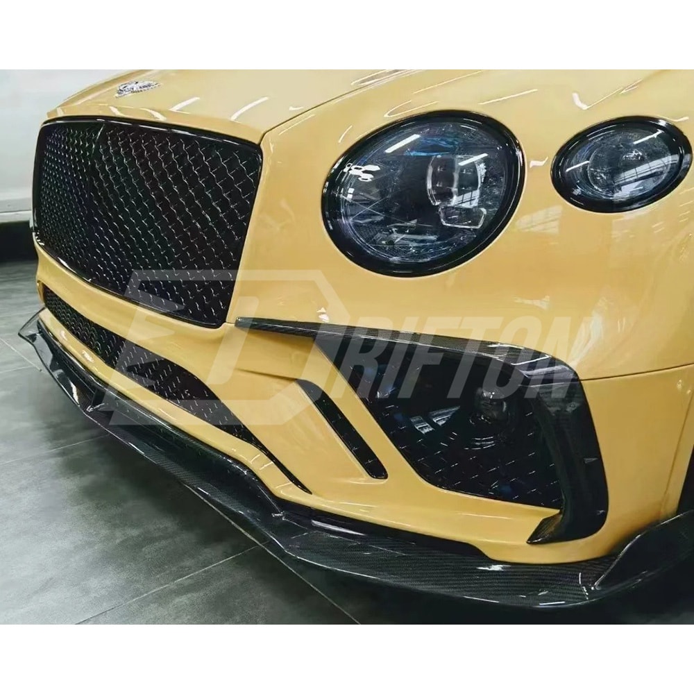Mansory Style Dry Carbon Fiber Front Bumper For Bentley Continental GT GTC 2018-2024