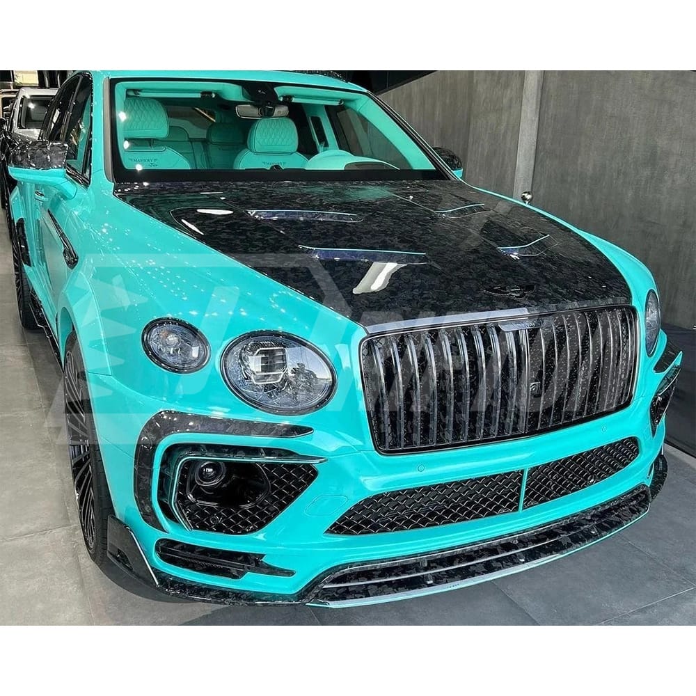 Mansory Style Dry Carbon Fiber Front Bumper Grille For Bentley Bentayga 2020-2024