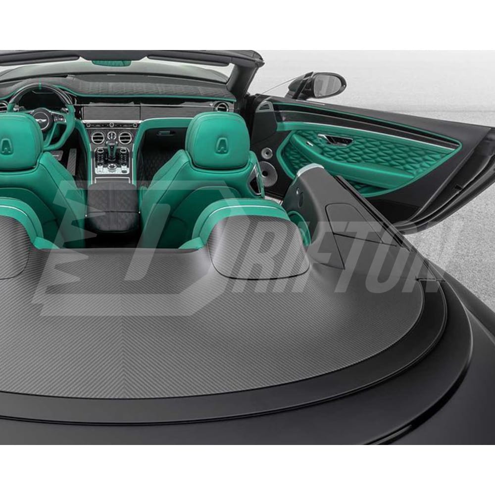 Mansory Style Dry Carbon Fiber Rear Folding Roof Lid Cover For Bentley Continental GTC 2018-2024