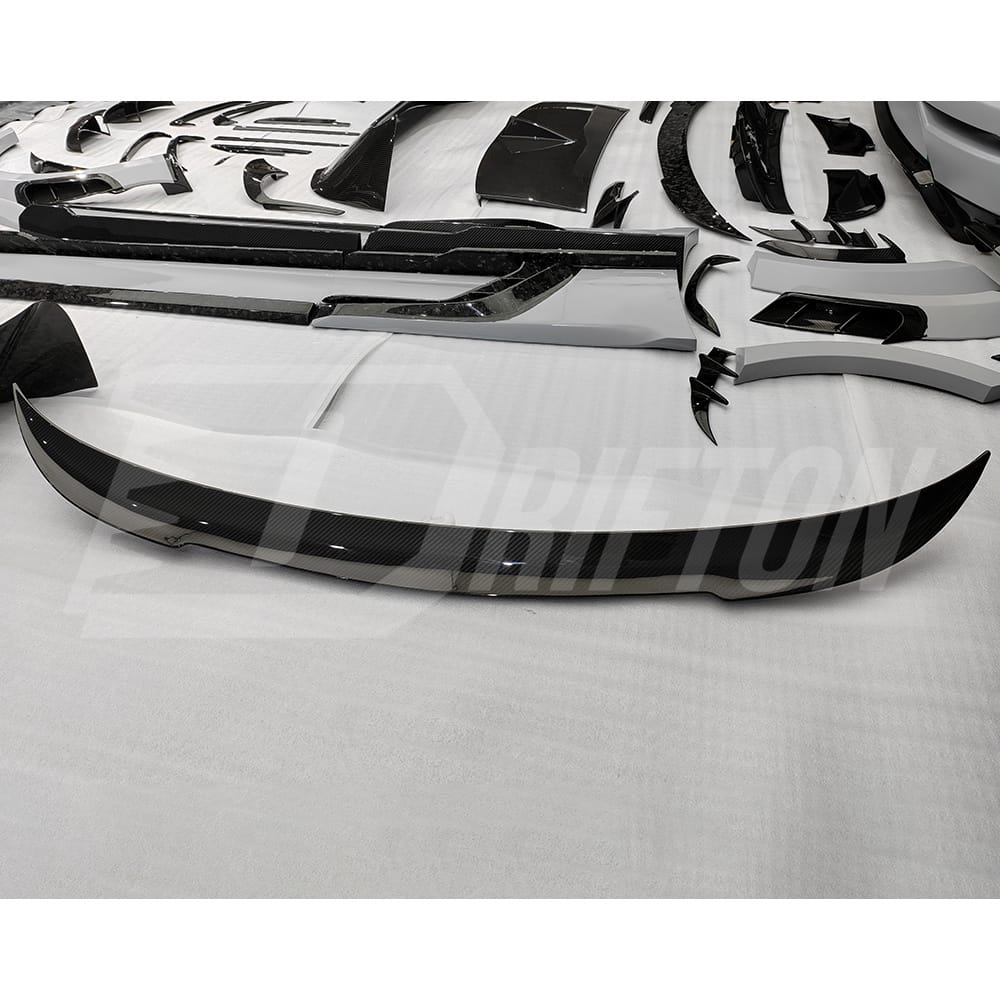 Mansory Style Dry Carbon Fiber Rear Trunk Spoiler For Bentley Bentayga 2020-2024