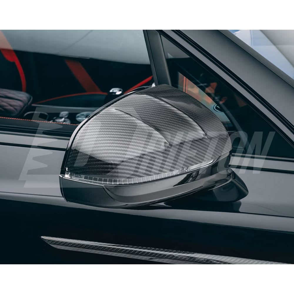 Mansory Style Dry Carbon Fiber Side Mirror Caps For Bentley Bentayga 2020-2024