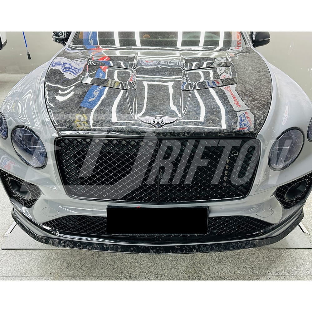 Mansory V1 Style Dry Carbon Fiber Hood For Bentley Bentayga 2020-2024