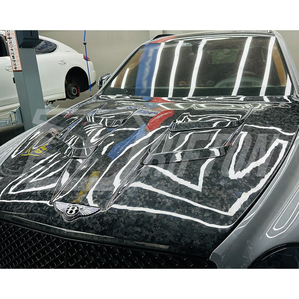 Mansory V1 Style Dry Carbon Fiber Hood For Bentley Bentayga 2020-2024