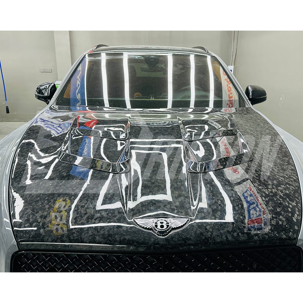 Mansory V1 Style Dry Carbon Fiber Hood For Bentley Bentayga 2020-2024