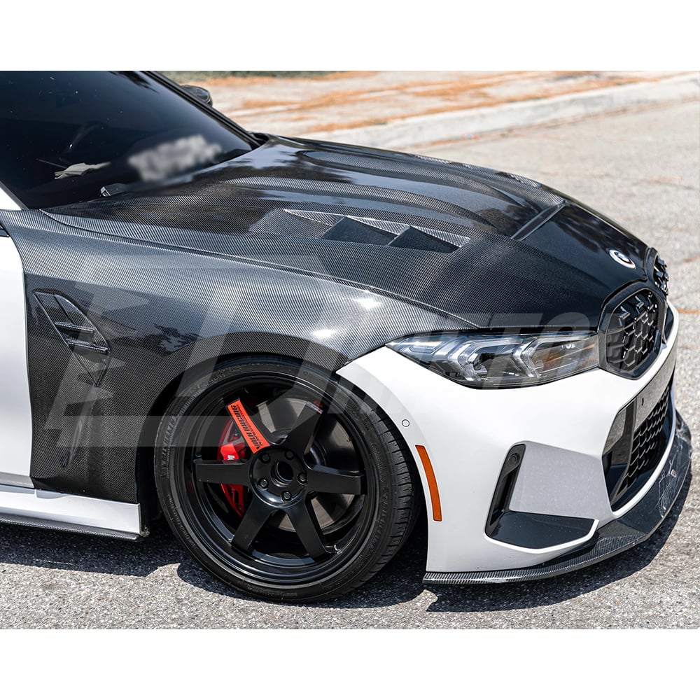 Vented V2 Style Carbon Fiber Fenders For BMW 3 Series G20 2019-2025