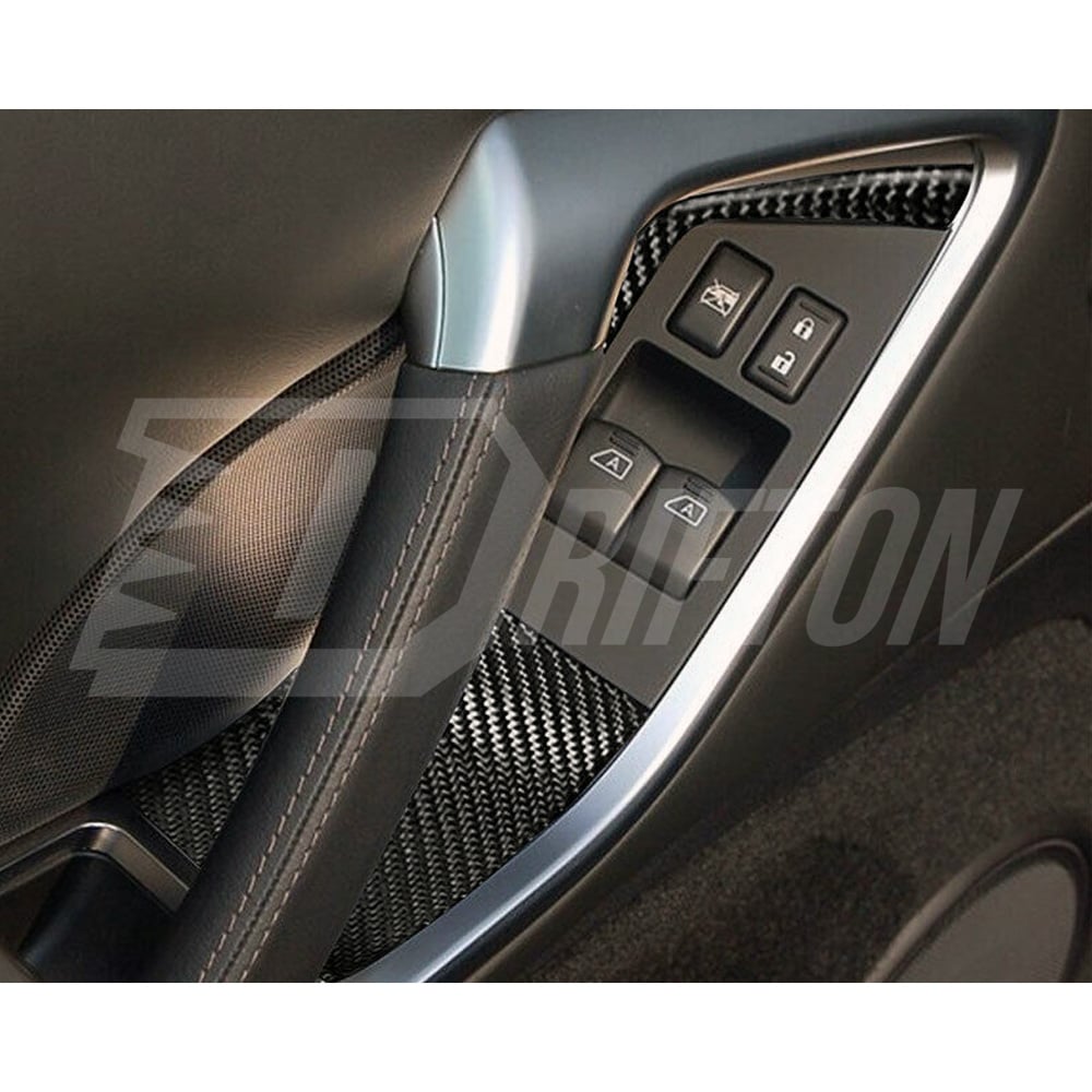 Dry Carbon Fiber Interiors Door Panel Cover Trim For Nissan R35 GTR 2008-2016
