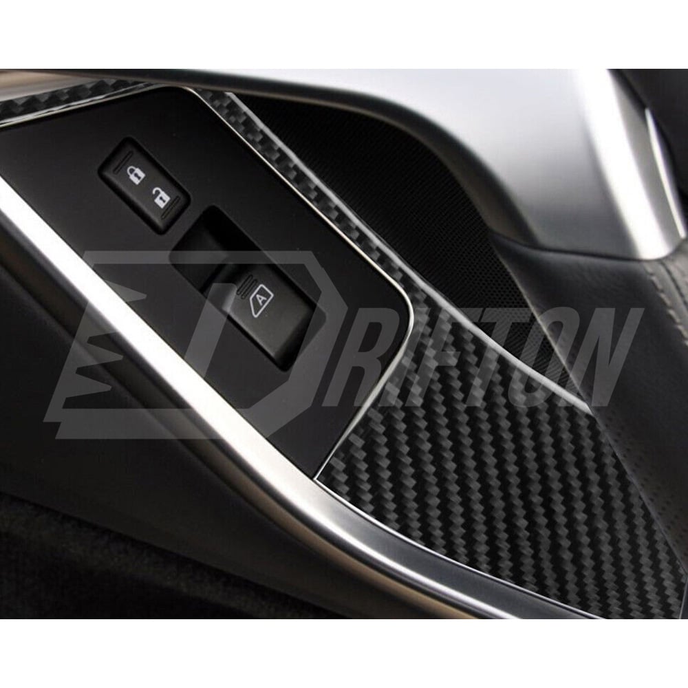 Dry Carbon Fiber Interiors Door Panel Cover Trim For Nissan R35 GTR 2008-2016