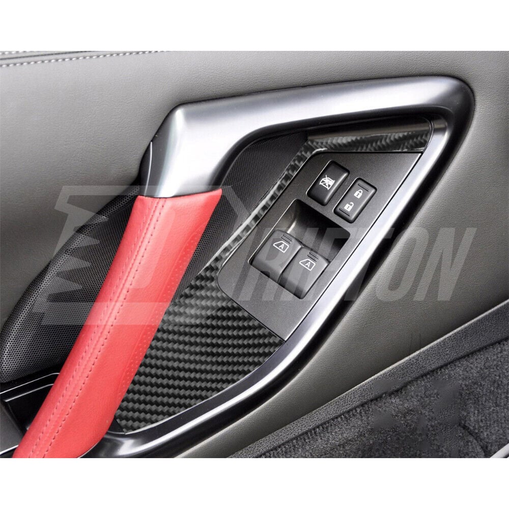 Dry Carbon Fiber Interiors Door Panel Cover Trim For Nissan R35 GTR 2008-2016