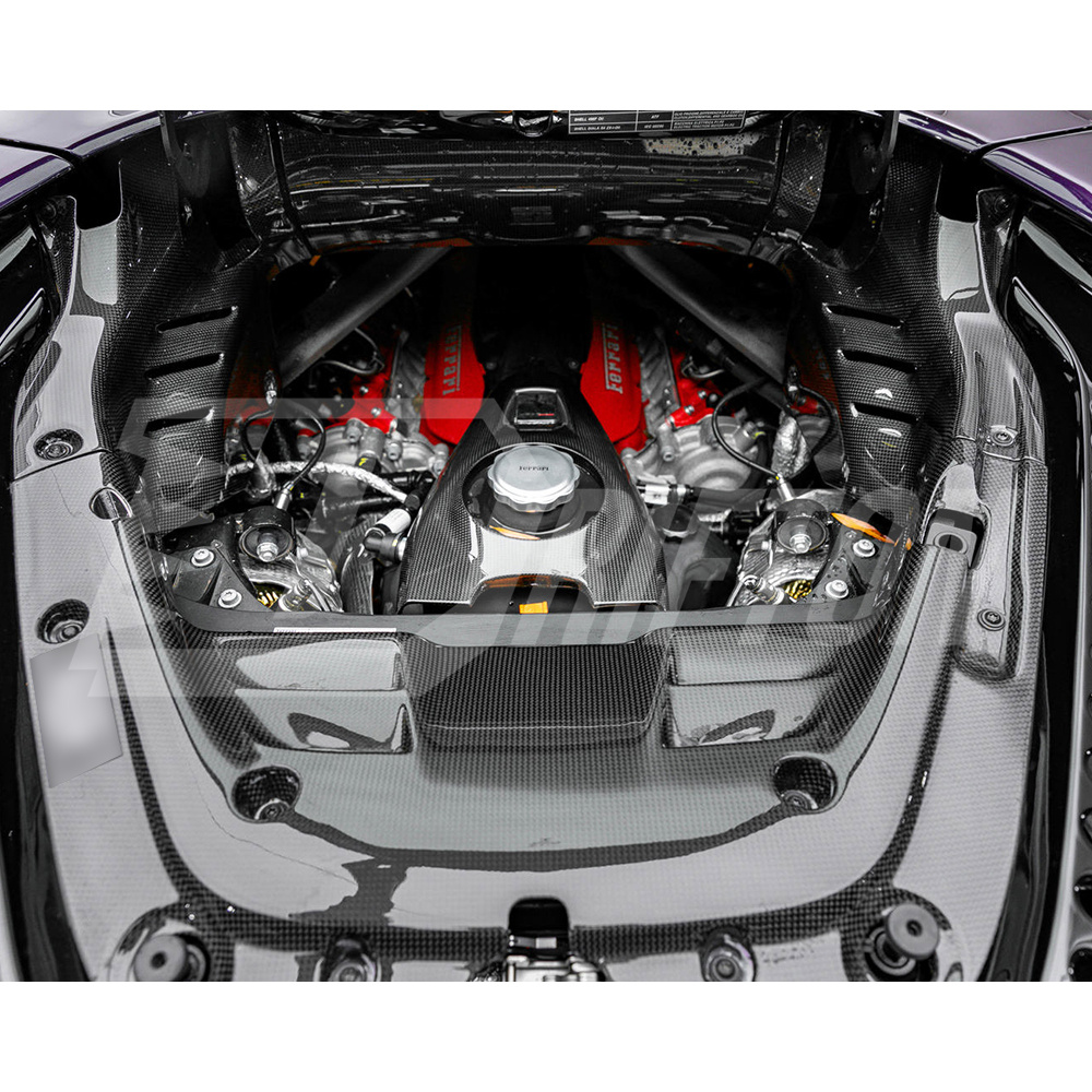 Dry Carbon Fiber Engine Compartment Cover Set For Ferrari SF90 Spider