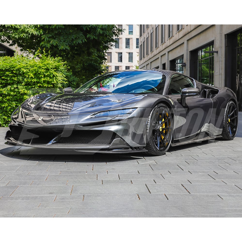 Novitec Style Dry Carbon Fiber Front Flaps Trims For Ferrari SF90