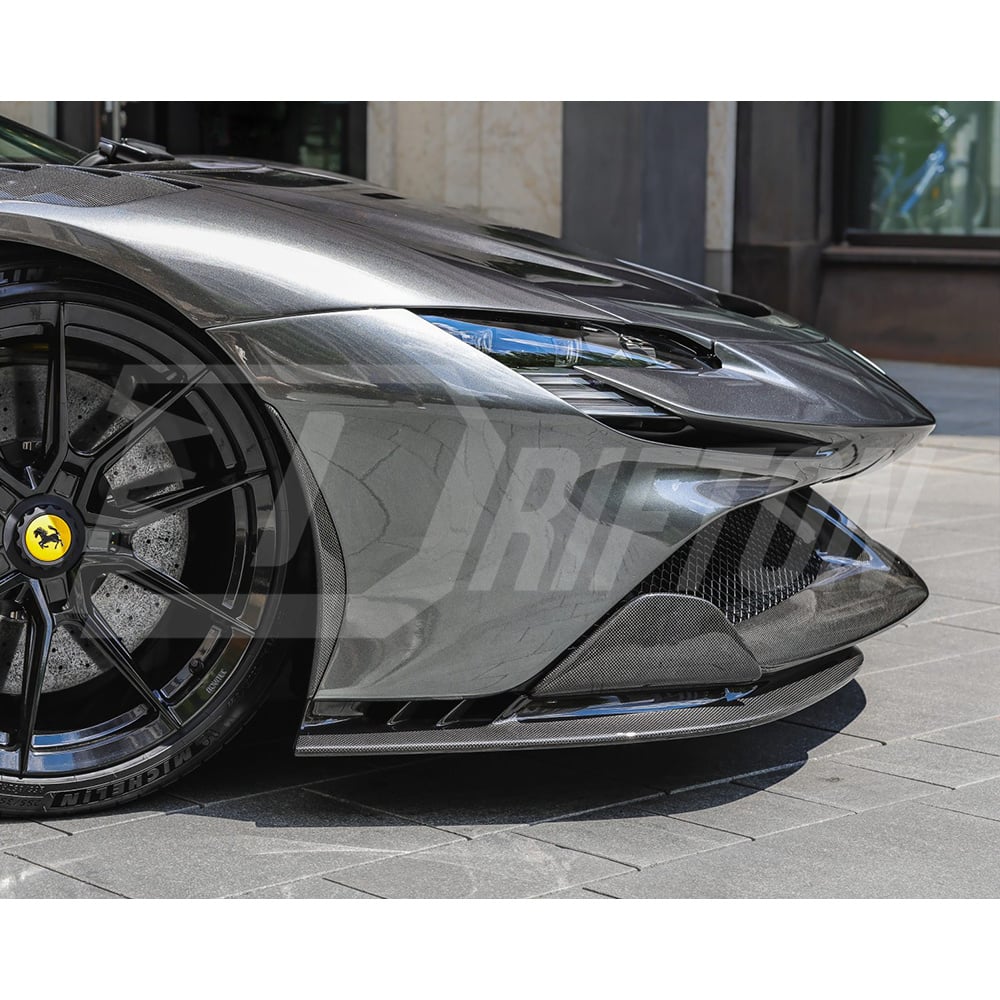 Novitec Style Dry Carbon Fiber Front Flaps Trims For Ferrari SF90