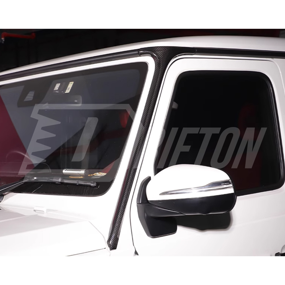 Dry Carbon Fiber A Pillar Cover For Mercedes Benz G-Class W465 G63 AMG 2024-ON