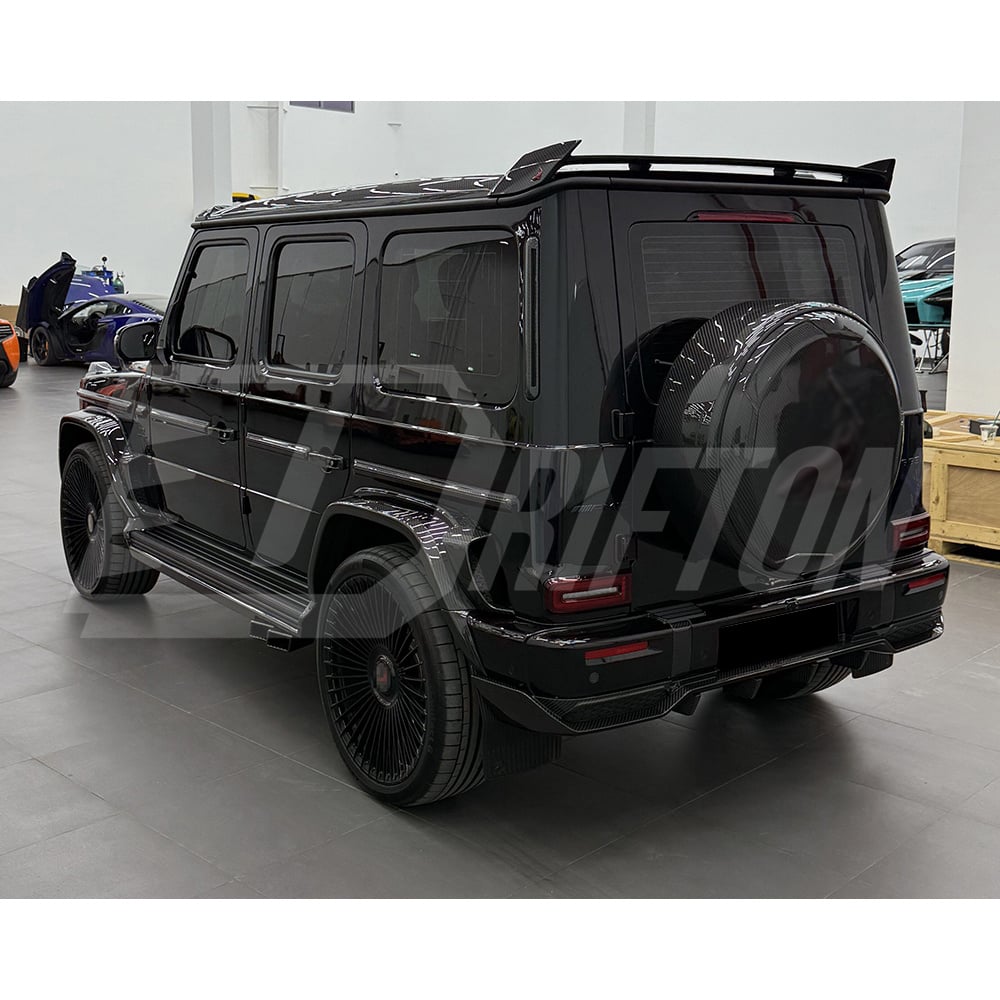 TopCar Style Dry Carbon Fiber Rear Spare Tire Cover For Mercedes Benz G-Class W465 G63 AMG 2024-ON