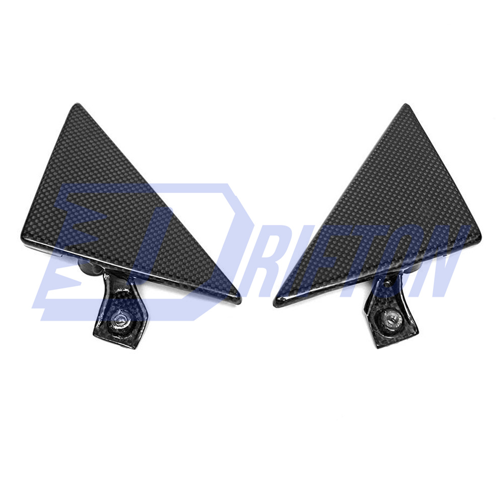 Dry Carbon Fiber Door Triangle Panels Trim For Ferrari 458 Italia Spider 2009-2015