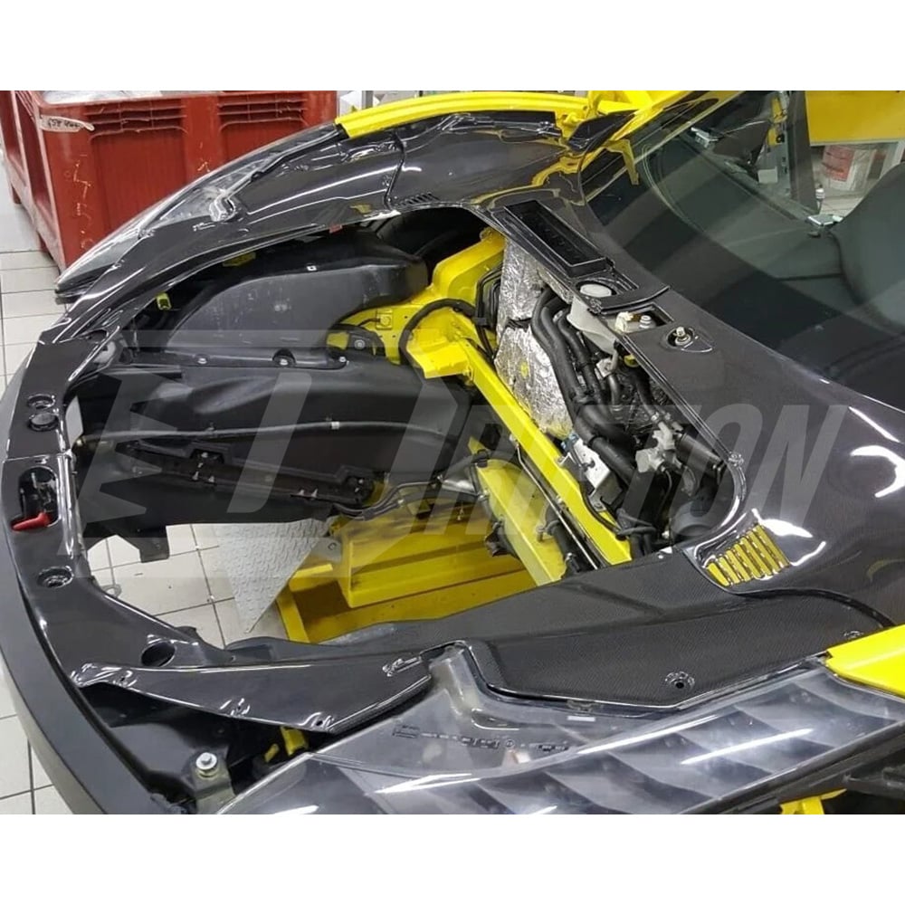Dry Carbon Fiber Front Trunk Lid Storage Kits For Ferrari 458 Spider 2009-2015