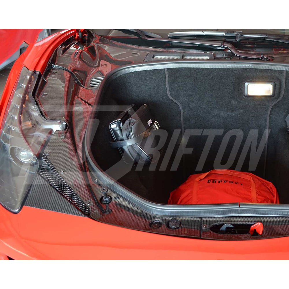 Dry Carbon Fiber Front Trunk Lid Storage Kits For Ferrari 458 Spider 2009-2015