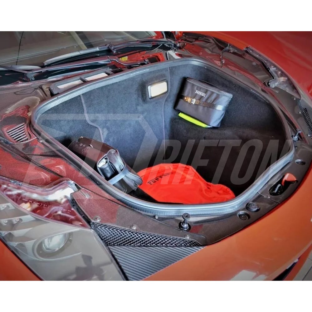 Dry Carbon Fiber Front Trunk Lid Storage Kits For Ferrari 458 Spider 2009-2015